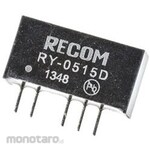 RECOM Recom DC-DC converter Vout: ±15V dc 4.75 → 5.25 V dc, 1W, RY-0515D