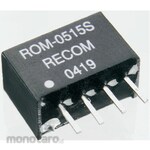 RECOM Recom DC-DC converter Vout: 5V dc 4.5 → 5.5 V dc, 1W, ROM-0505S