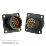 SOURIAU Souriau Sunbank by Eaton Circular Connector, 10 Position, Standard, Flange Mount, UTS012E10P