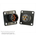 SOURIAU Souriau Sunbank by Eaton Circular Connector, 3-Pole, Standard, Flange Mount, UTS08E3P