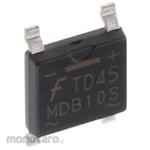 onsemi Rectifier Bridge Diode Single Phase 1A, 1000V, 5.15 X 4.55 X 1.45Mm, Mdb10S