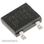 onsemi Rectifier Bridge Diode Single Phase 1.5A, 400V, 8.51 X 6.5 X 2.6Mm, Df04S