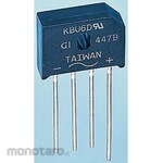onsemi Rectifier Bridge Diode Single Phase 4A, 600V, 22.3 X 3.56 X 18.8Mm, Gbu4J