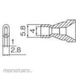 HAKKO Nozzle/4 x 1mm