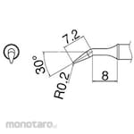 ESCO R0. 2mm replacement tip (for EA304AL)