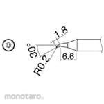 ESCO R0. 2mm replacement tip (for EA304AL)