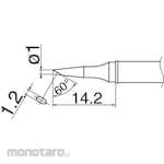 HAKKO Iron tip (T31, lead-free solder compatible, 450°C)