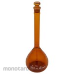 AS ONE Brown volumetric flask with calibration certificate