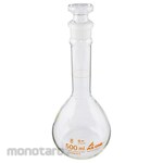 AS ONE White short volumetric flask with English calibration certificate