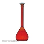 IWAKI Glass Ware With Plastic Stopper Amber Color With Batch Certificate Flask Volumetric