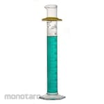 KIMBLE Class A Glass Graduated Cylinder with White Reverse Metric Scale & Bumper