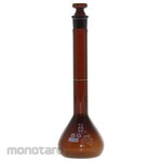 SIBATA SCIENTIFIC TECHNOLOGY Volumetric Flask, Super Grade, Brown, with Calibration Certificate