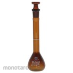 SIBATA SCIENTIFIC TECHNOLOGY Volumetric Flask, Super Grade, Brown, with English Calibration Certificate