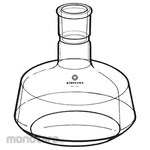 KIRIYAMA Glass Distilled Water Flask, Cub-Shaped, F9-3 Series