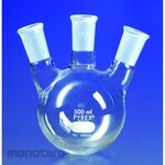 PYREX Round-Bottom Three Neck Angle Type Distilling Flask