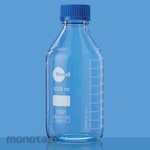 BOROSIL Bottle Reagent Wide Mouth Graduated with Screw Cap and Pouring Ring (Botol Lab)