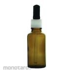 NORMAX Glass Ware Dropping Bottle With Screw Cap And Rubber Succker Amber Color