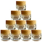 Non Brand Botol Kaca Pot Cream Bening Tutup Motif Kayu