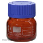 SIBATA SCIENTIFIC TECHNOLOGY Heat-resistant screw-top bottle, wide mouth, brown, with blue cap