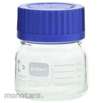 SIBATA SCIENTIFIC TECHNOLOGY Safety Coated Screw Cap Bottle GLS-80 Wide Mouth with Blue Cap