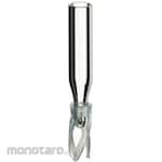 La-Pha-Pack 0.1mL inert glass inserts with feet, 100 pieces per pack.