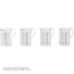 Sanwa Manufacturing PET liter measuring cups, round, 1dL, set of 4