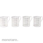 Sanwa Manufacturing PET liter measuring cups, round, 5dL, set of 4