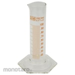 AS ONE Measuring cylinder, thick type, with English calibration certificate