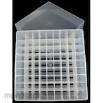 BM Equipment 81-place Freezer Rack w/ lid, slotted base, Clear BMSC0200557 series