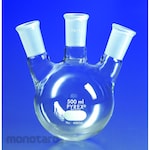 PYREX Distilling Flask Round Bottom Three Neck Angle (Labu Destilasi)