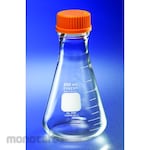 PYREX Erlenmeyer Flask Wide Mouth Graduated with Screw Cap (Labu Reaksi)