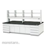 AS ONE Meja Lab Central Tipe Wooden