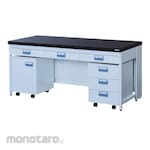 AS ONE Side Laboratory Bench Steel Type Suspension Drawer with Wagon