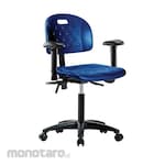 Cole Parmer Bench Height Ergonomic Chair With Arm Rests And Casters