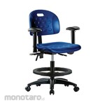 Cole Parmer Bench Height Ergonomic Chair With Arm Rests Foot Ring And Casters