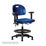 Cole Parmer Bench Height Ergonomic Chair With Arm Rests Foot Ring And Glides