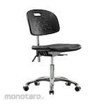 Cole Parmer Clean Room Desk Height Ergonomic Chair In Chrome With Casters