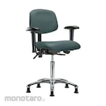 Cole Parmer Ergonomic Chair Bench Height Adjustable Arms Gliders No Foot Ring