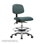 Cole Parmer Ergonomic Chair Bench Height No Arms Chrome Casters Chrome Foot Ring