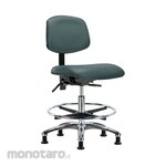 Cole Parmer Ergonomic Chair Bench Height No Arms Gliders Chrome Foot Ring