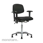 Cole Parmer Ergonomic Chair Bench Height With Adjustable Arms Gliders No Foot Ring