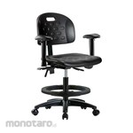 Cole Parmer Ergonomic Chair Bench Height With Arm Rests Foot Ring And Casters
