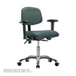Cole Parmer Ergonomic Chair Desk Height Adjustable Arms Chrome Casters