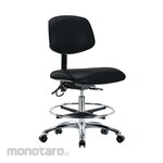 Cole Parmer Ergonomic Chair ESD Bench Height In Chrome With Foot Ring And Casters
