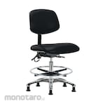 Cole Parmer Ergonomic Chair ESD Bench Height In Chrome With Foot Ring And Glides