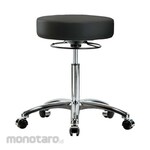 Cole Parmer Ergonomic Stool Bench Height Chrome Casters No Foot Ring