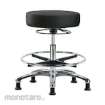 Cole Parmer Ergonomic Stool Bench Height Gliders Chrome Foot Ring