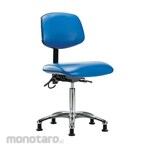 Cole Parmer Esd Bench Height Ergonomic Chair In Chrome With Glides