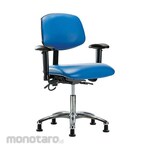 Cole Parmer Esd Desk Height Ergonomic Chair In Chrome With Arm Rests And Glides