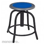 NATIONAL PUBLIC SEATING Blue Metal/Black Frame Stool Curved Leg